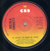 GO (BEFORE YOU BREAK MY HEART) / SI