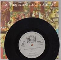 DO THEY KNOW ITS CHRISTMAS? / FEED THE WORLD- grey paper label