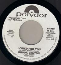 I CRIED FOR YOU - PROMO