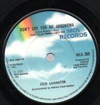 DON'T CRY FOR ME ARGENTINA / RAINBOW HIGH (SOLID CENTRE)