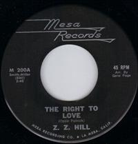 THE RIGHT TO LOVE / FIVE WILL GET YOU TEN