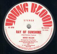 RAY OF SUNSHINE / WHO PUT THE LIGHT OUT (looks unplayed)