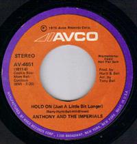 HOLD ON (JUST A LITTLE BIT LONGER) - PROMO PRESSING