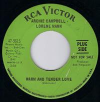 WARM AND TENDER LOVE / PLEDGING MY LOVE - PROMO PRESSING