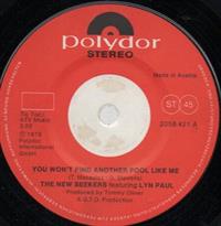 YOU WON'T FIND ANOTHER FOOL LIKE ME / SONG FOR YOU AND ME